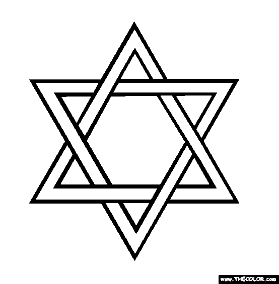 Star of David Coloring Page